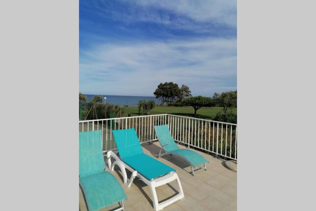Studio 4 Personnes Bord De Mer Avec Piscine Wifi Cervione Eksteriør billede